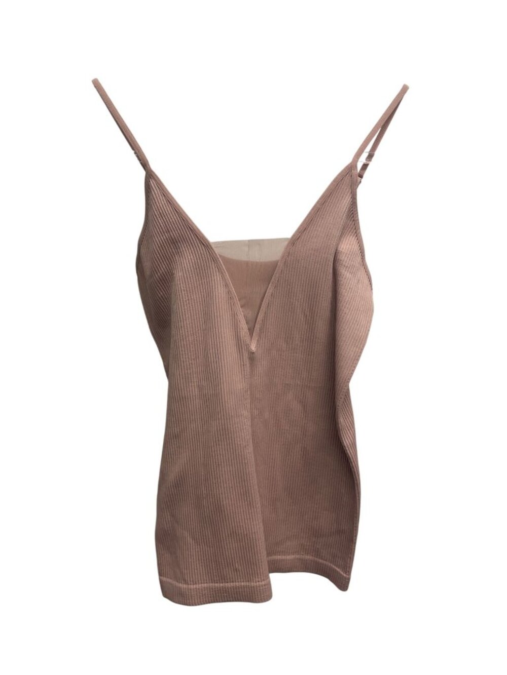 Intimately Free People Mesh Inset Ribbed Stretchy Camisole In Ballet Pink